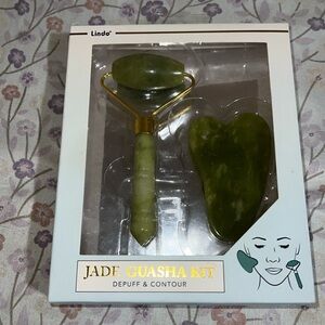 BRAND (2) PIECE JADE GUASHA KIT SET